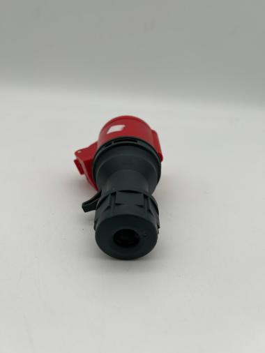 Krachtstekker 4 polen zwart rood 